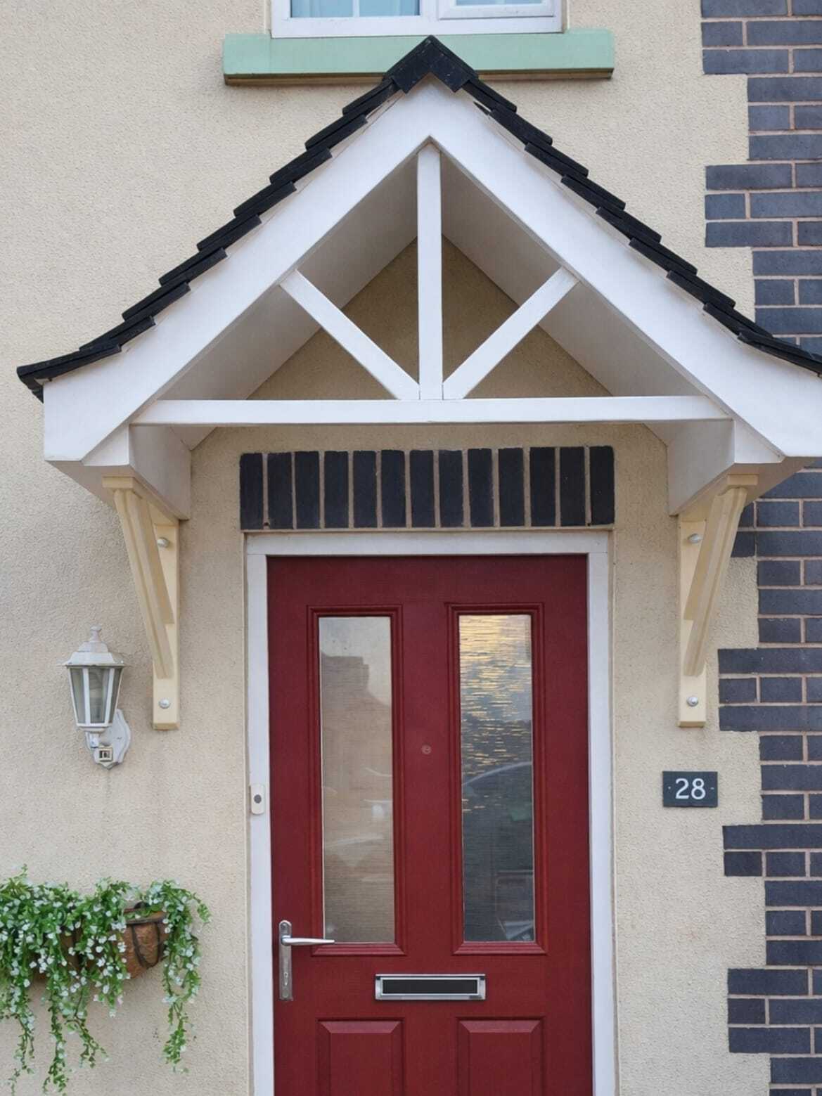 Before: red front door